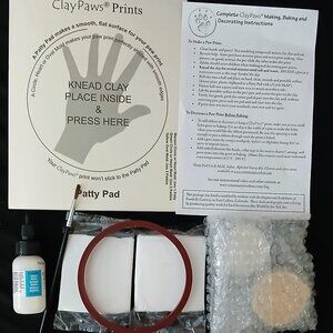 NEW ClayPaws copy kit makes reverse-impression stamp of pets existing paw print